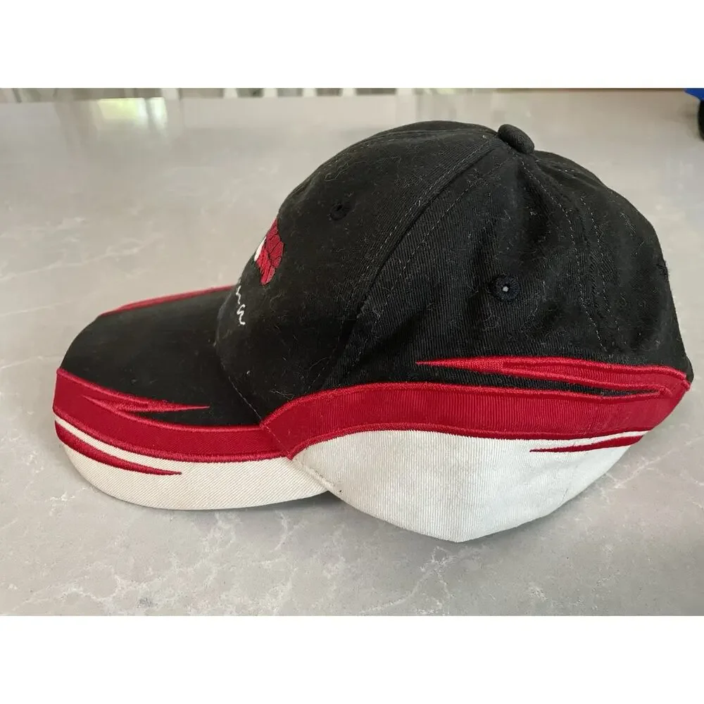 Vintage Arizona Feather Embroidered Souvenir Hat Cap Back Red White Adjustable